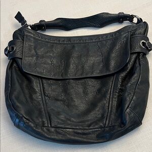 Black Leather Kenneth Cole Shoulder Bag